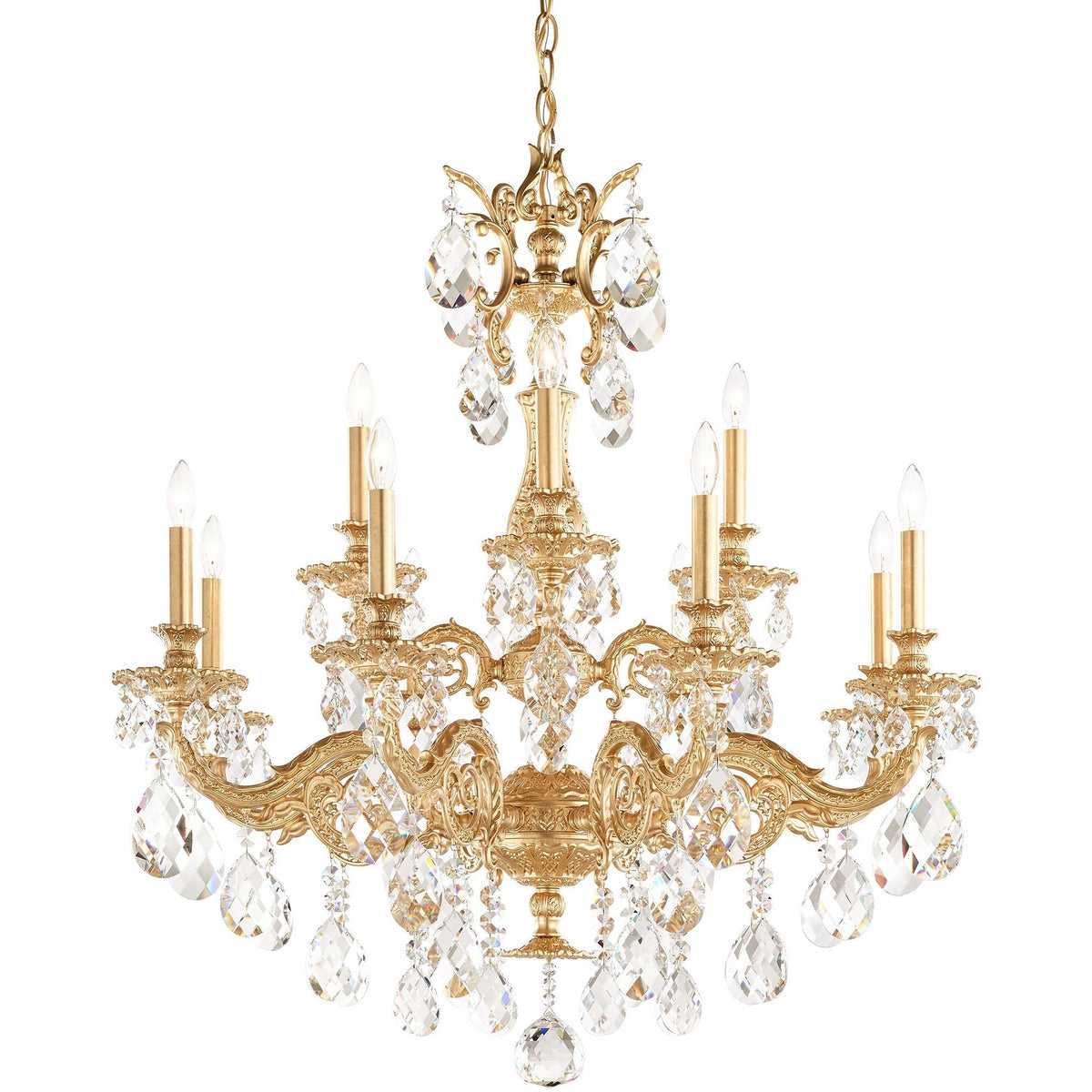 Milena 12-light Crystal Chandelier 32"