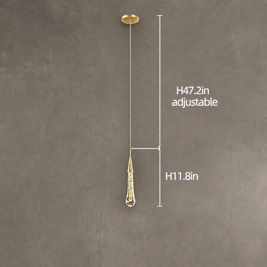 Pendant Light  Modern Gold Crystal Cascading Chandelier Aluminum LED 1-48 Heads