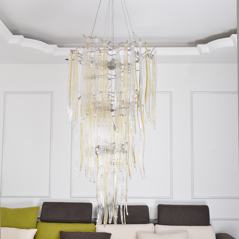 Luxury Crystal Branch Chandelier For Staircase