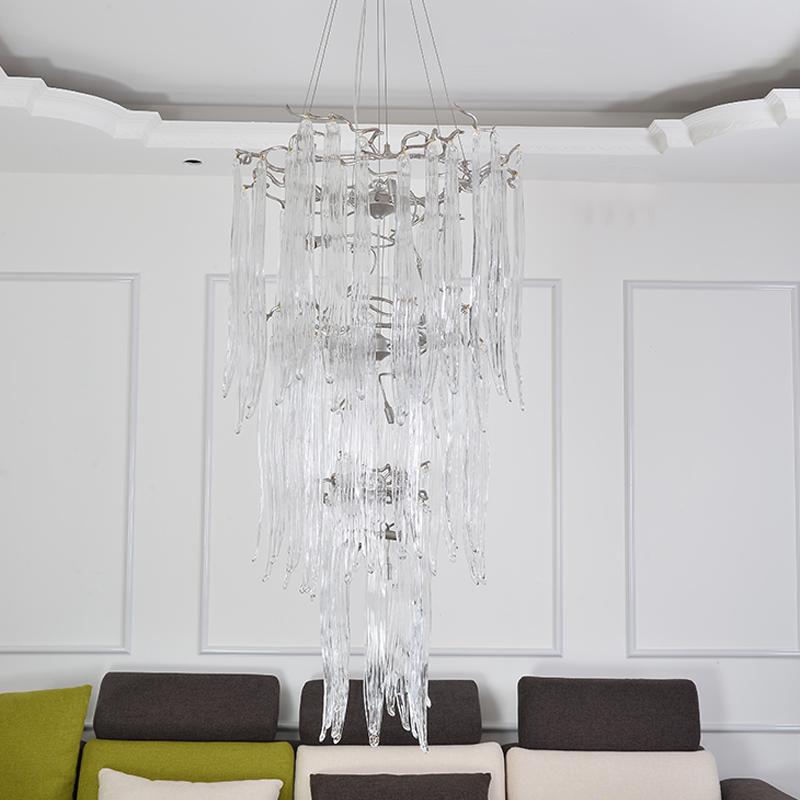 Luxury Crystal Branch Chandelier For Staircase