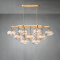 Cabrlet Clear Glass Linear Chandelier 54"