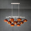 Cabrlet Smoke Glass Linear Chandelier 54"