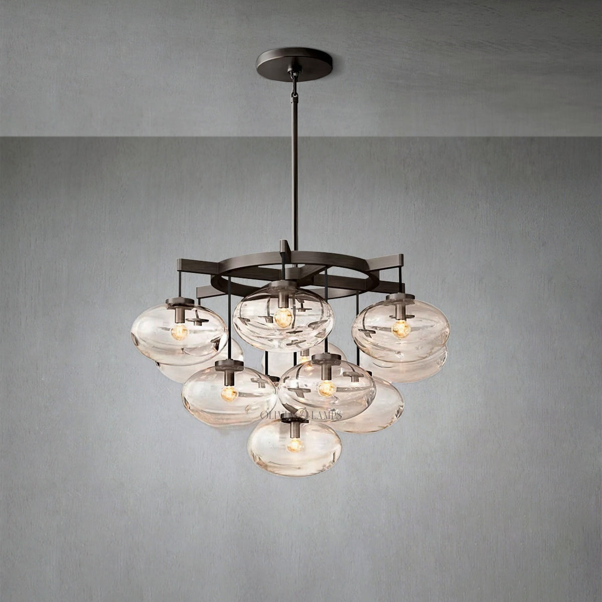 Cabrlet Round Chandelier 36"
