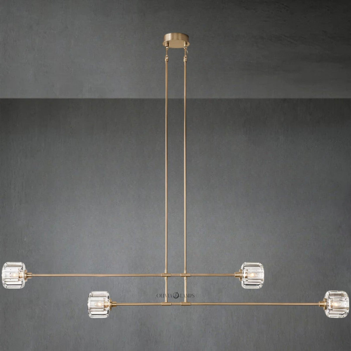 Demaket Mobile Linear Chandelier 54" 72"