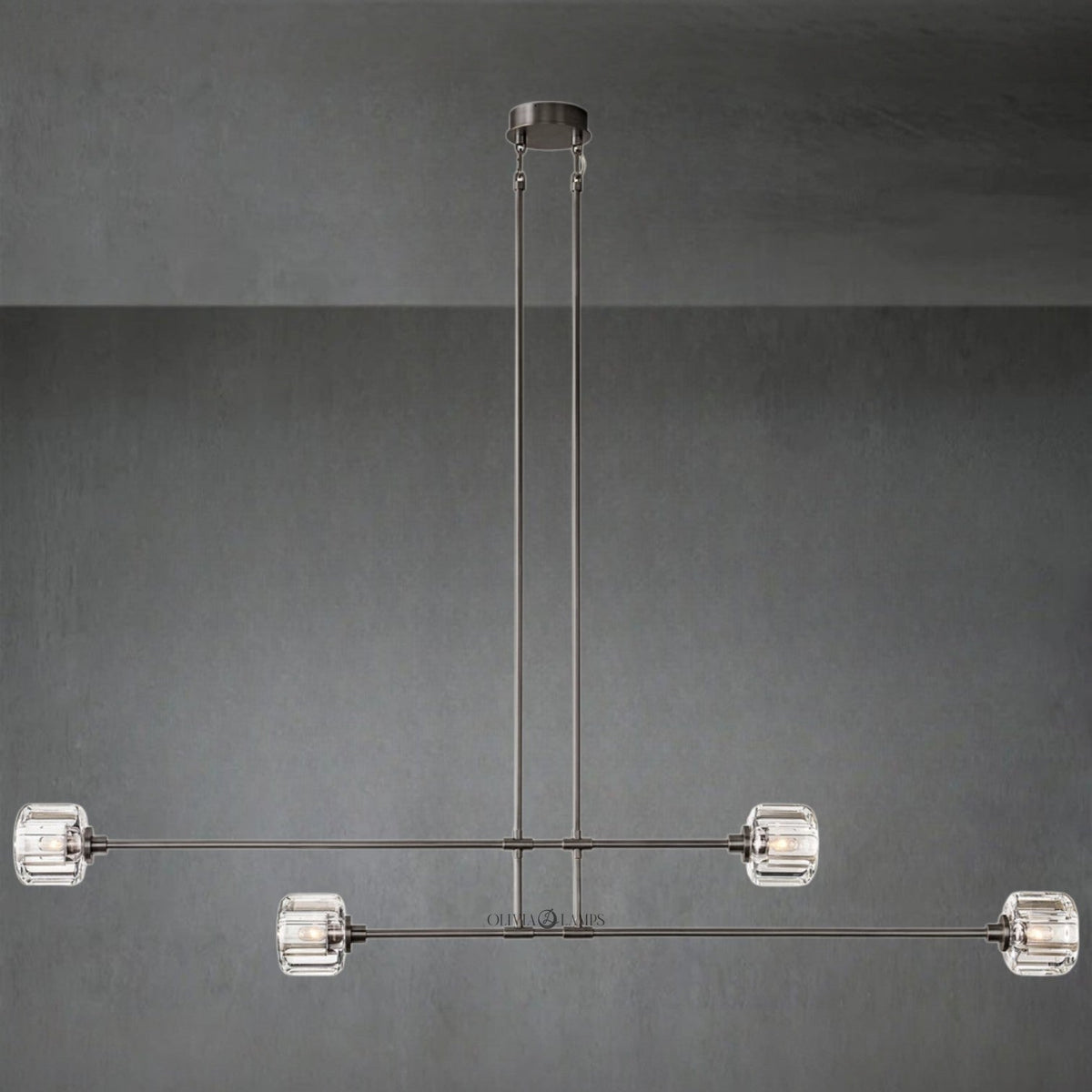 Demaket Mobile Linear Chandelier 54" 72"