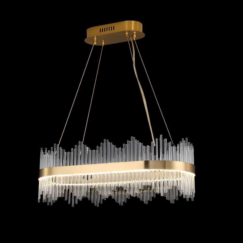 Skylar Oval Glass Chandelier For Dining Room