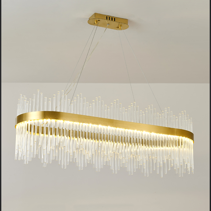 Skylar Oval Glass Chandelier For Dining Room