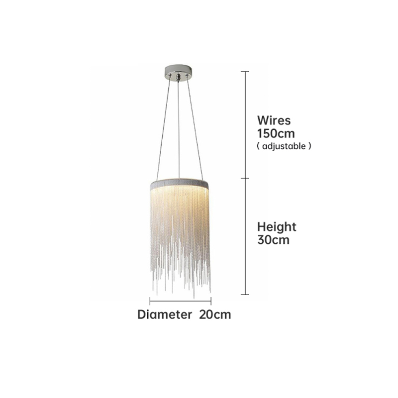 Vicky Modern Chain Tassel Round Chandelier