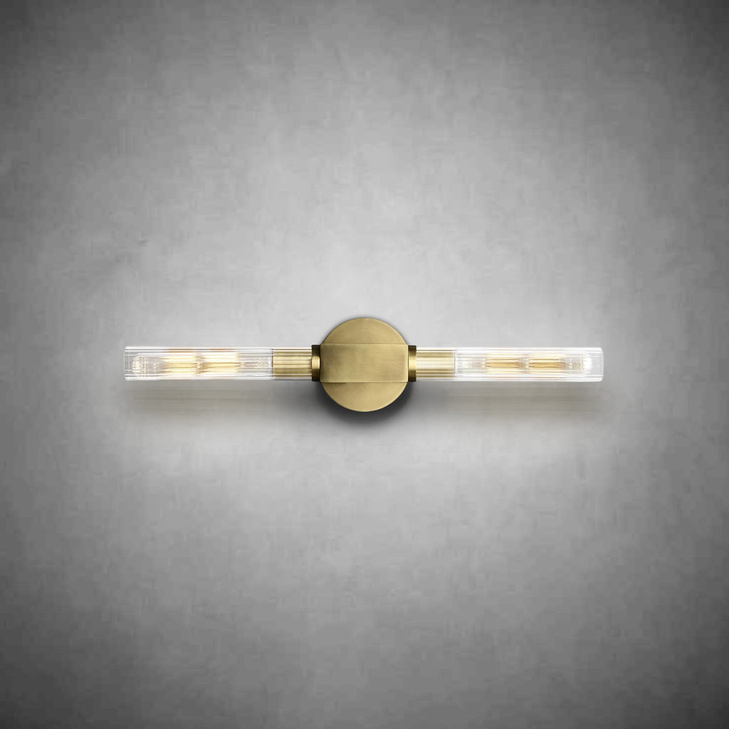 Cannel Glass Linear Wall Sconce