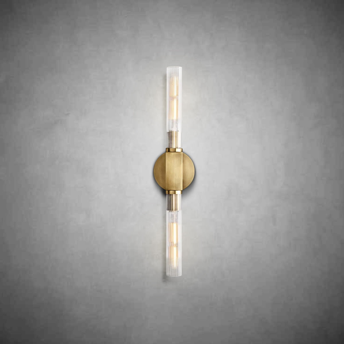 Cannel Glass Linear Wall Sconce