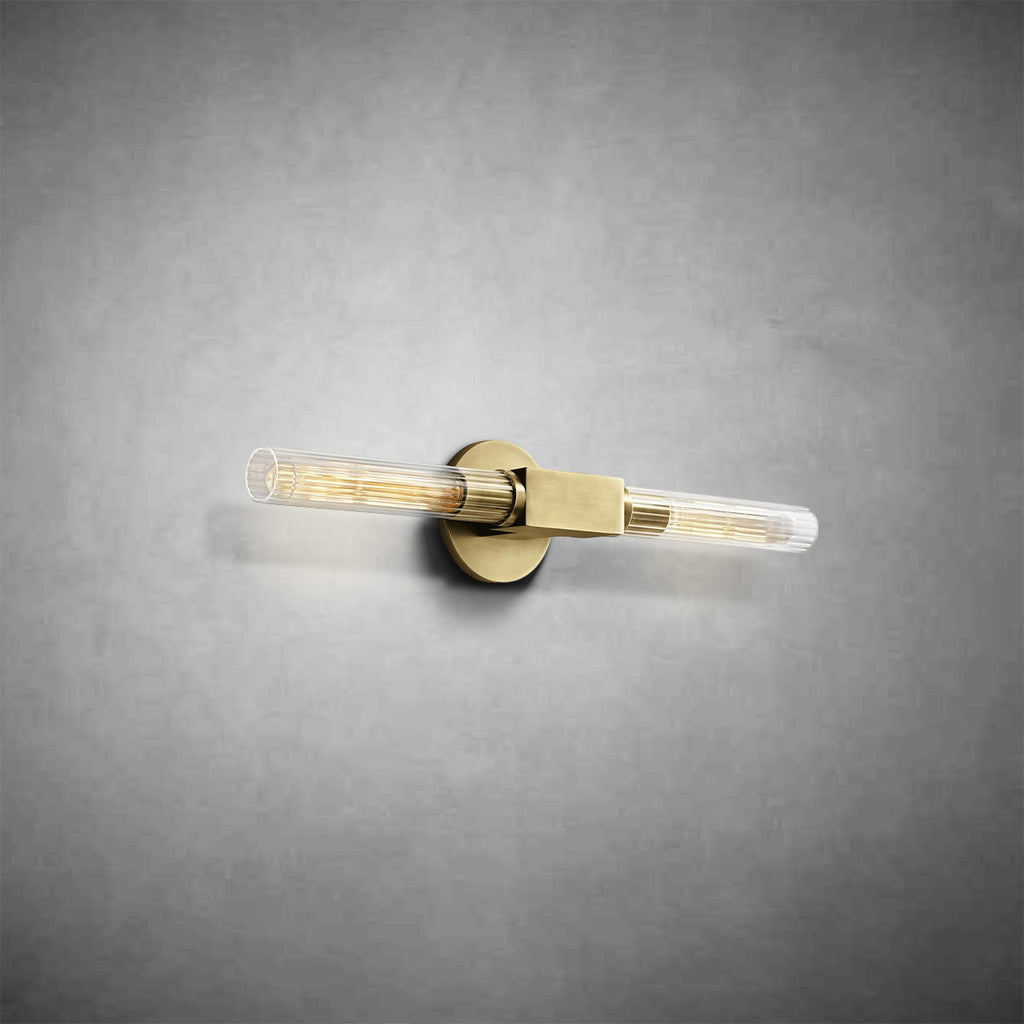 Cannel Glass Linear Wall Sconce