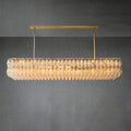 Chiaravalle Glass Rectangular Chandelier 74"