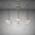Cabrlet Clear Glass Suspended Chandelier 84"