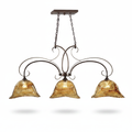 Vetraio Handmade Glass Three Light Island Fixture