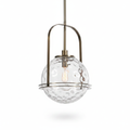 Mimas Clear Glass Brass Pendant Light