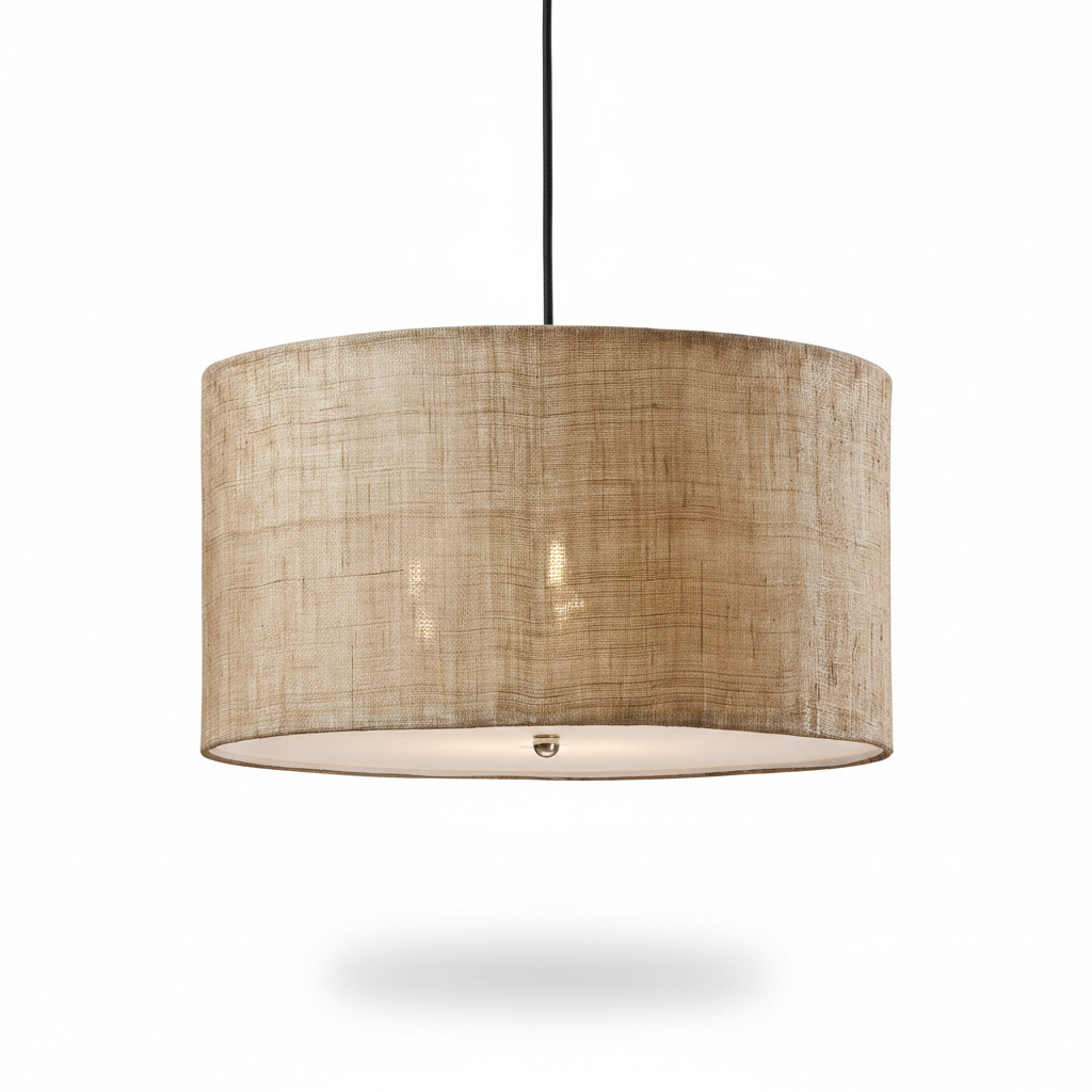 Dafina Burlap Weave Three Light Pendant