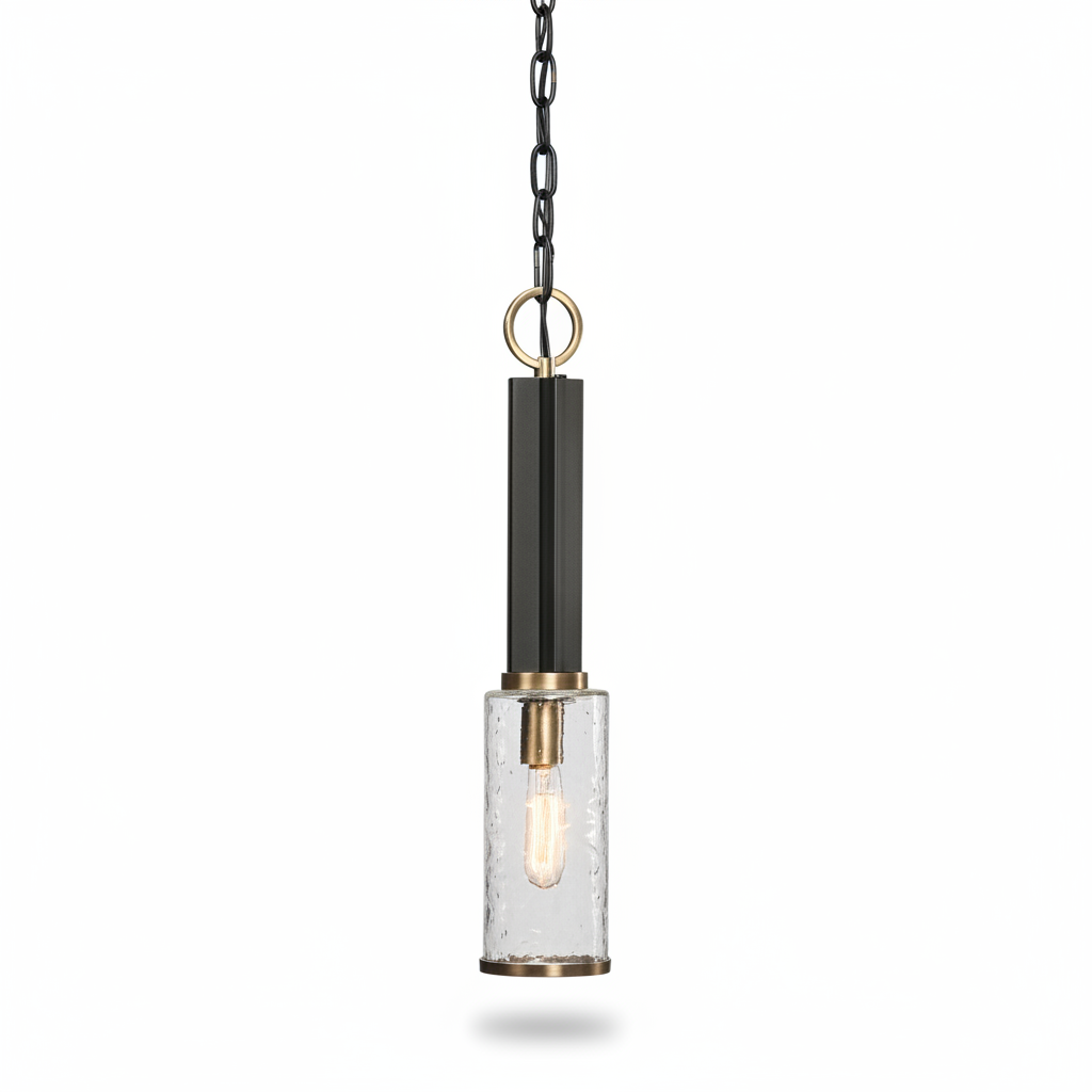 Jarsdel Industrial Black Brass Mini Pendant Light
