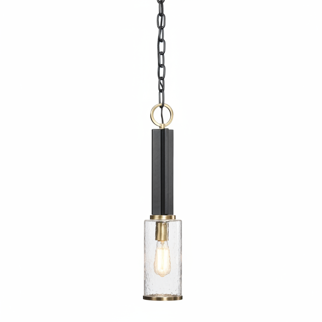 Jarsdel Industrial Black Brass Mini Pendant Light