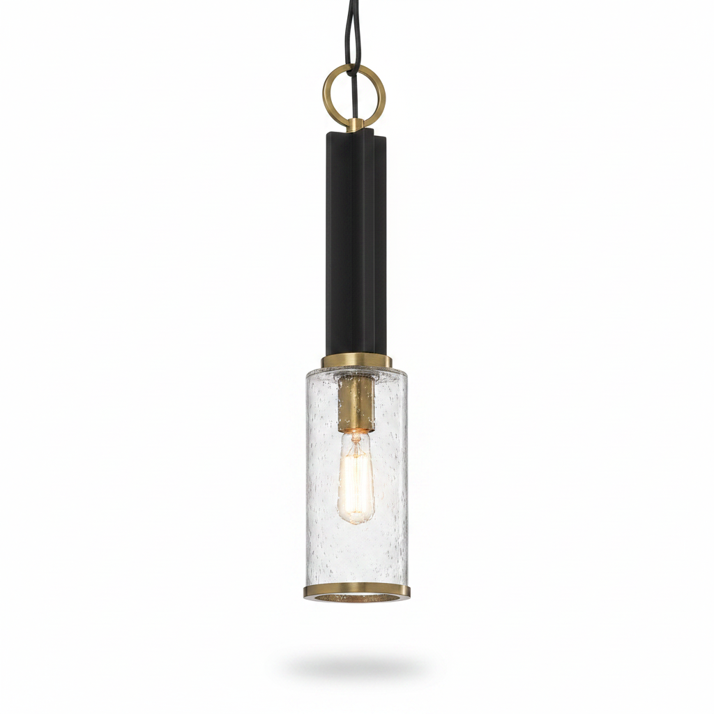 Jarsdel Industrial Black Brass Mini Pendant Light