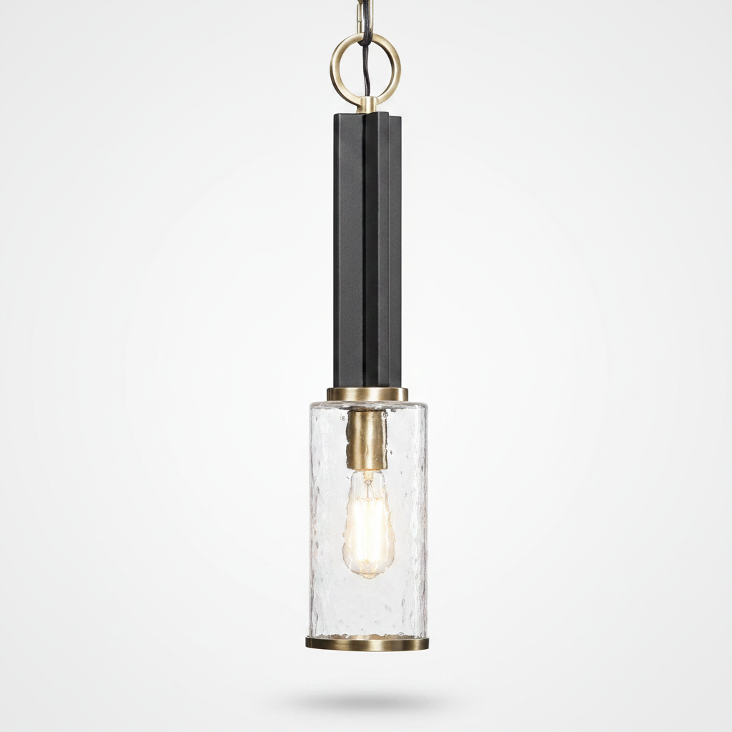 Jarsdel Industrial Black Brass Mini Pendant Light