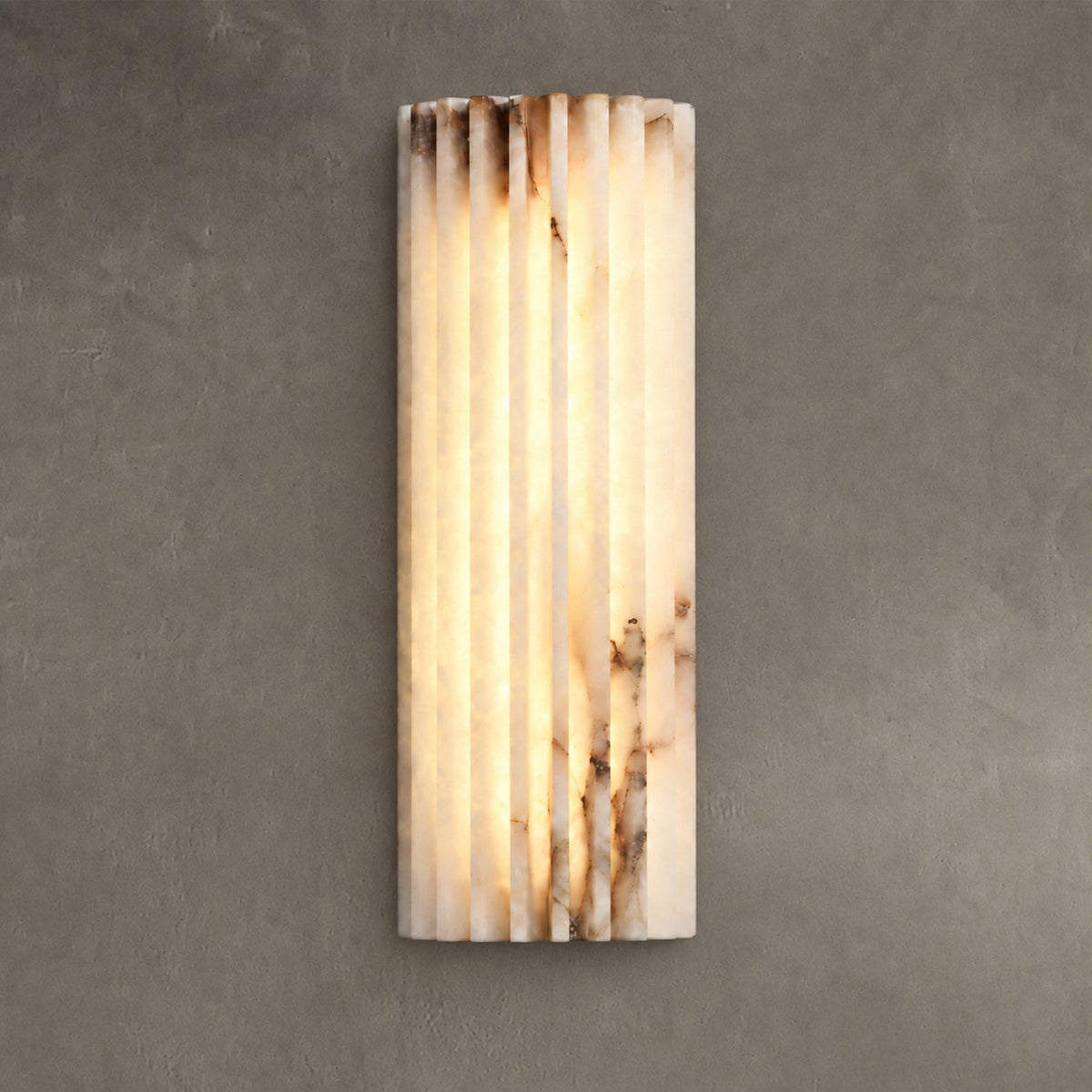 Ribelle  Living Room Wall Sconce  Fluted Alabaster Minimalist