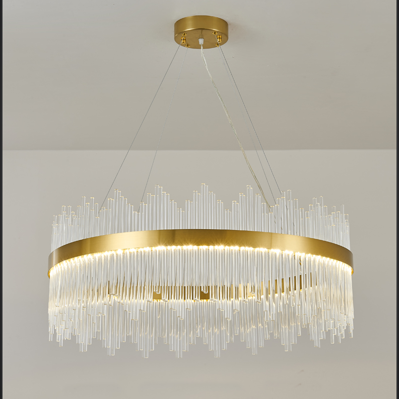Skylar Round Glass Chandelier