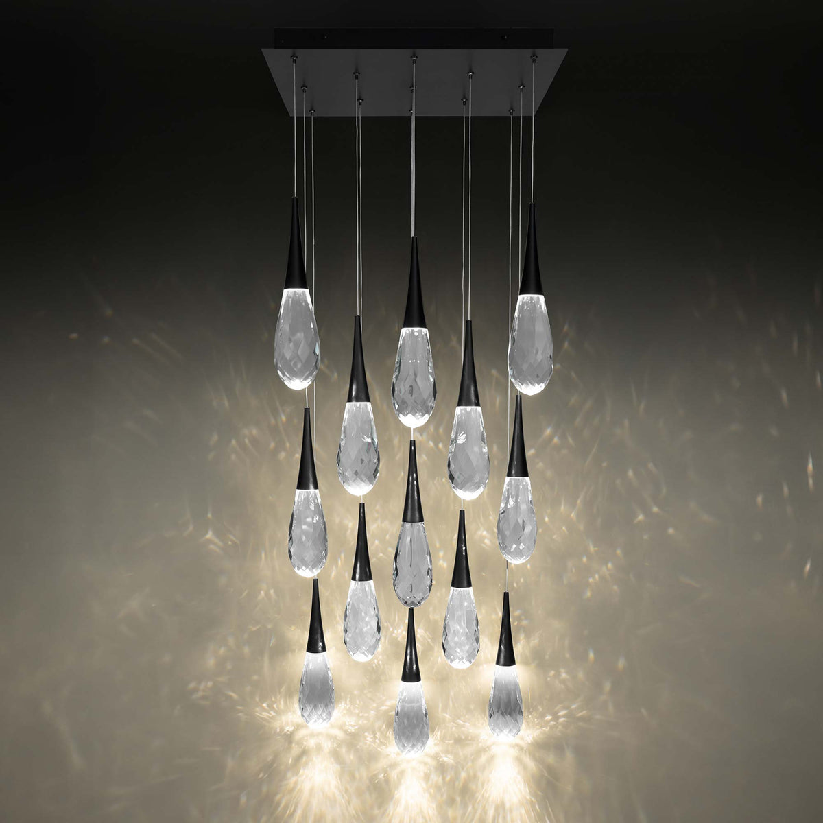 Hibiscus Square LED Multi Pendant Light