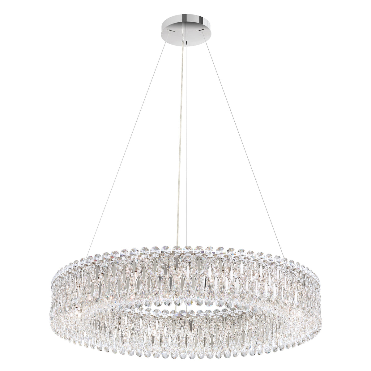 Serenna 18-Light Unique Statement Drum Chandelier with Clear Heritage Crystal