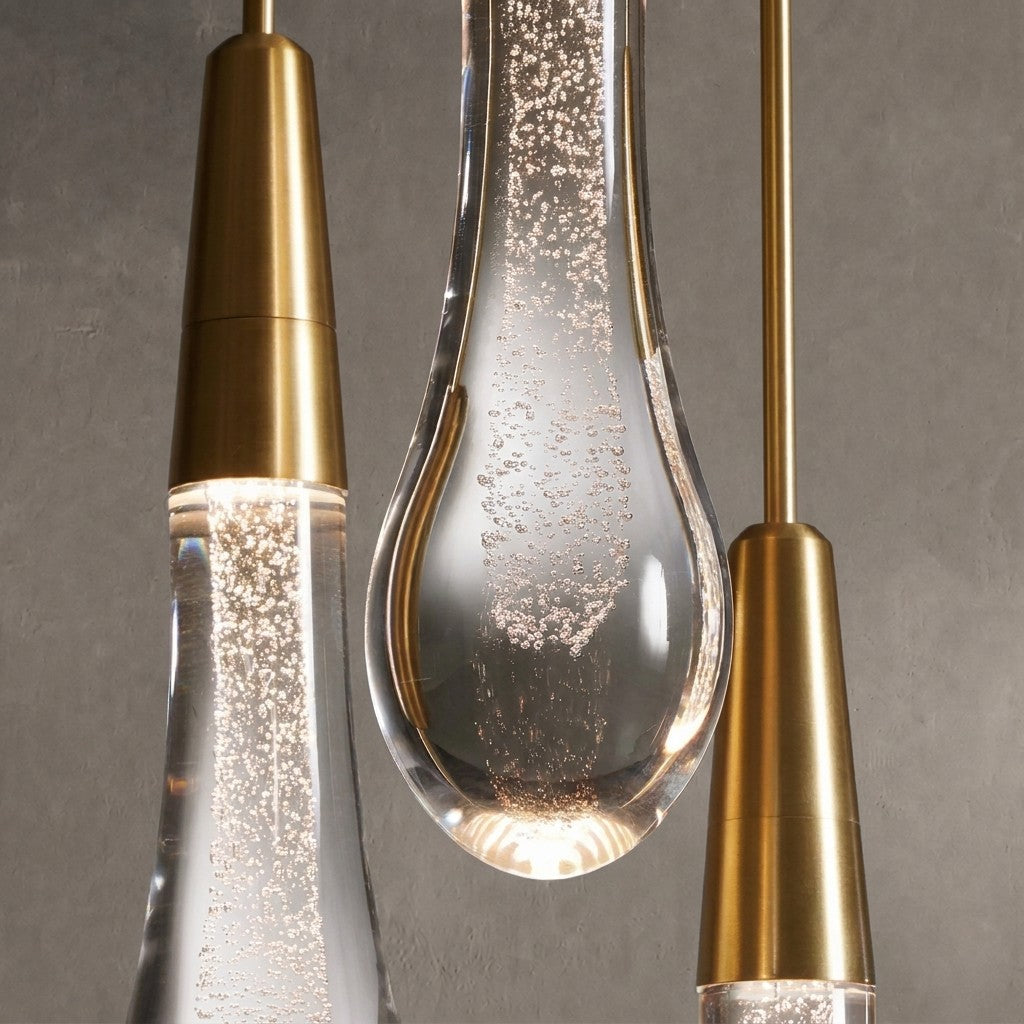 Solvane Glass Linear Chandelier 36"