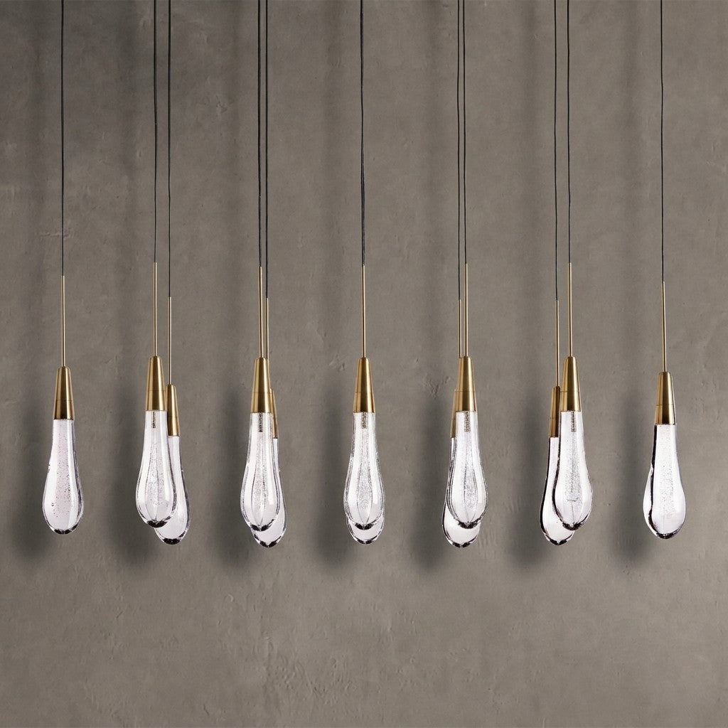 Solvane Glass Linear Chandelier 36"