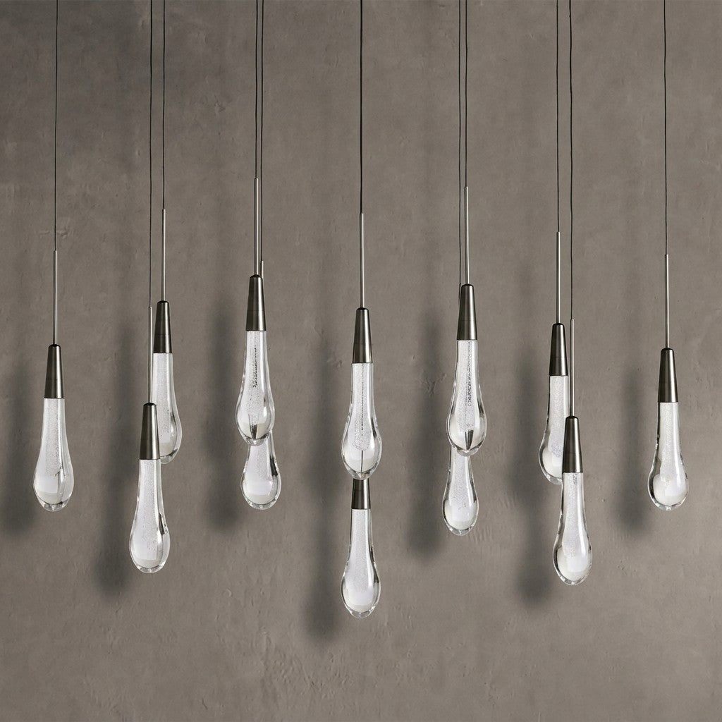 Solvane Glass Linear Chandelier 36"