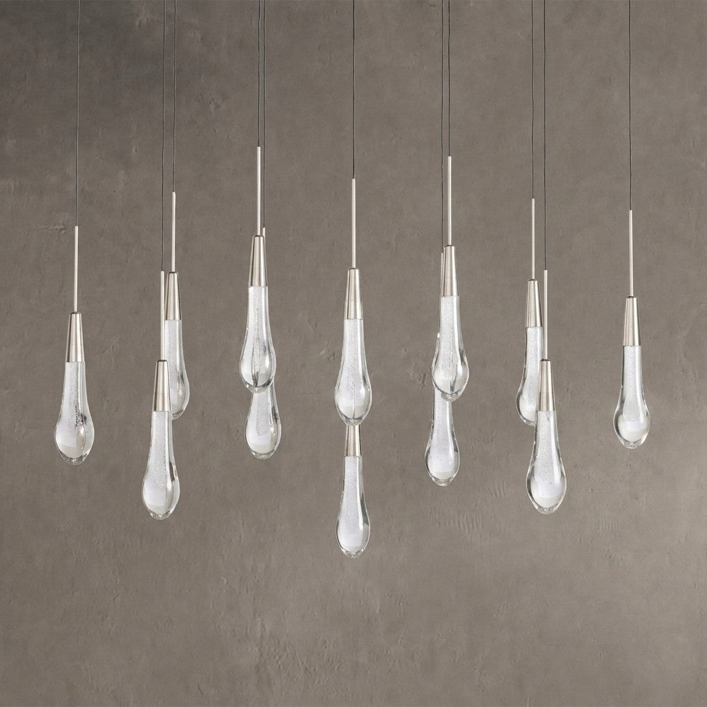 Solvane Glass Linear Chandelier 36"