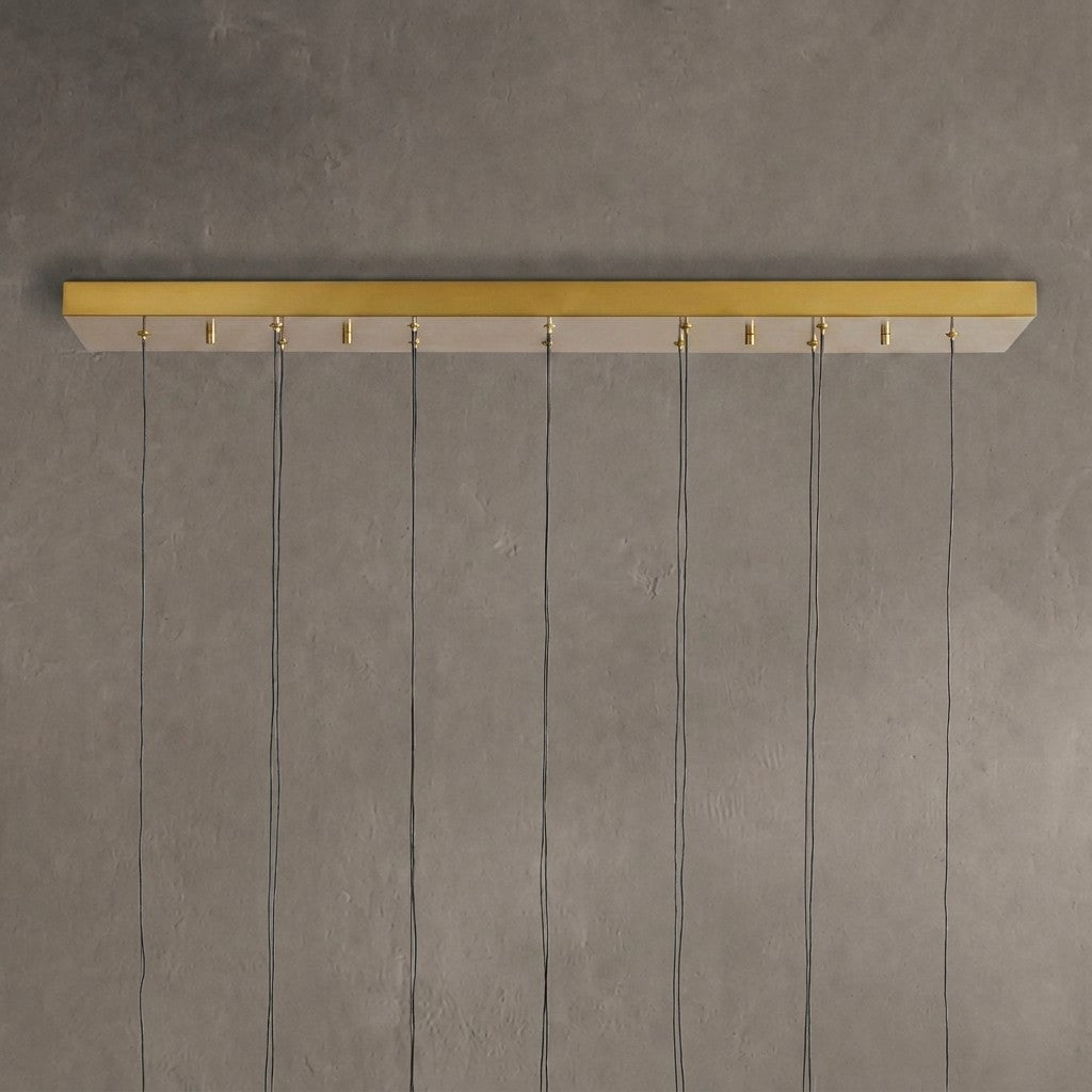Solvane Glass Linear Chandelier 36"