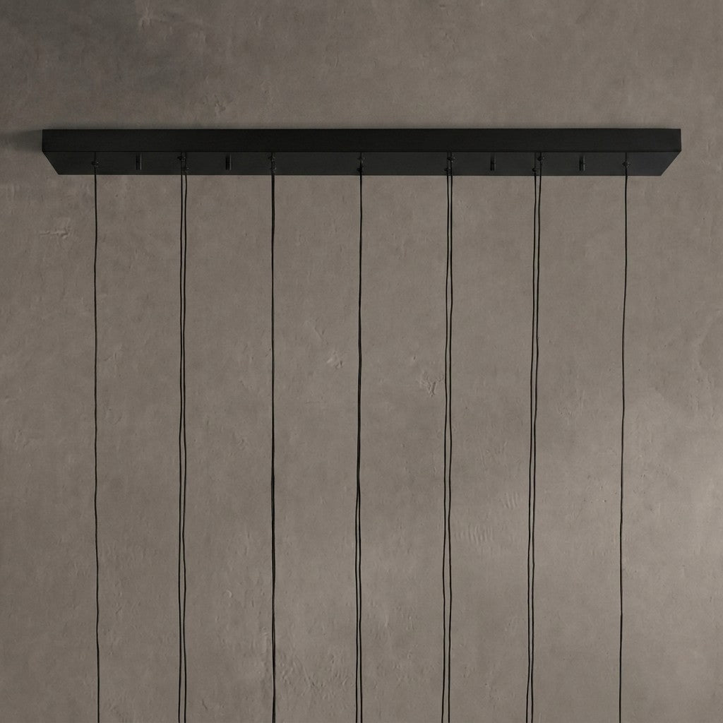 Solvane Glass Linear Chandelier 36"