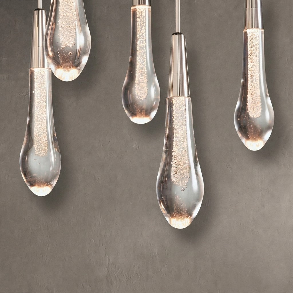 Solvane Glass Linear Chandelier 36"