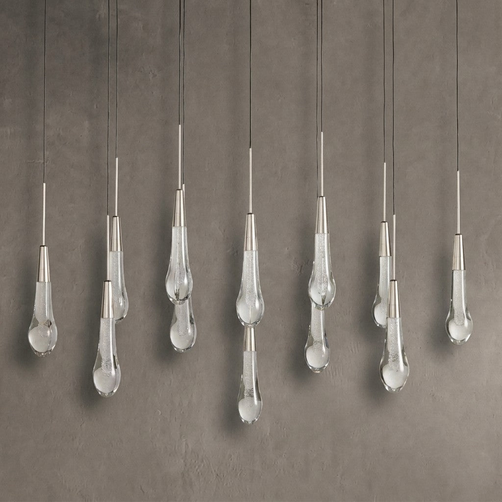 Solvane Glass Linear Chandelier 36"