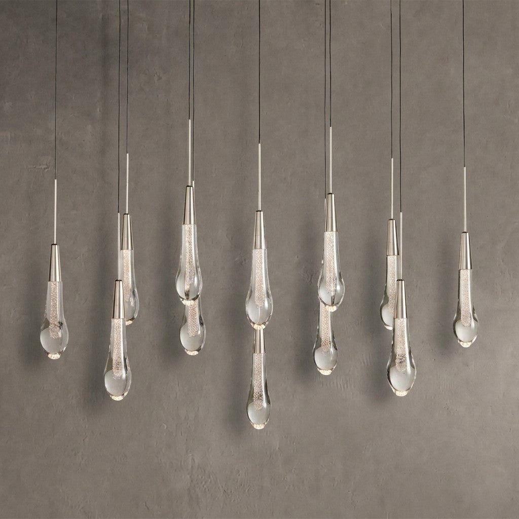 Solvane Glass Linear Chandelier 36"