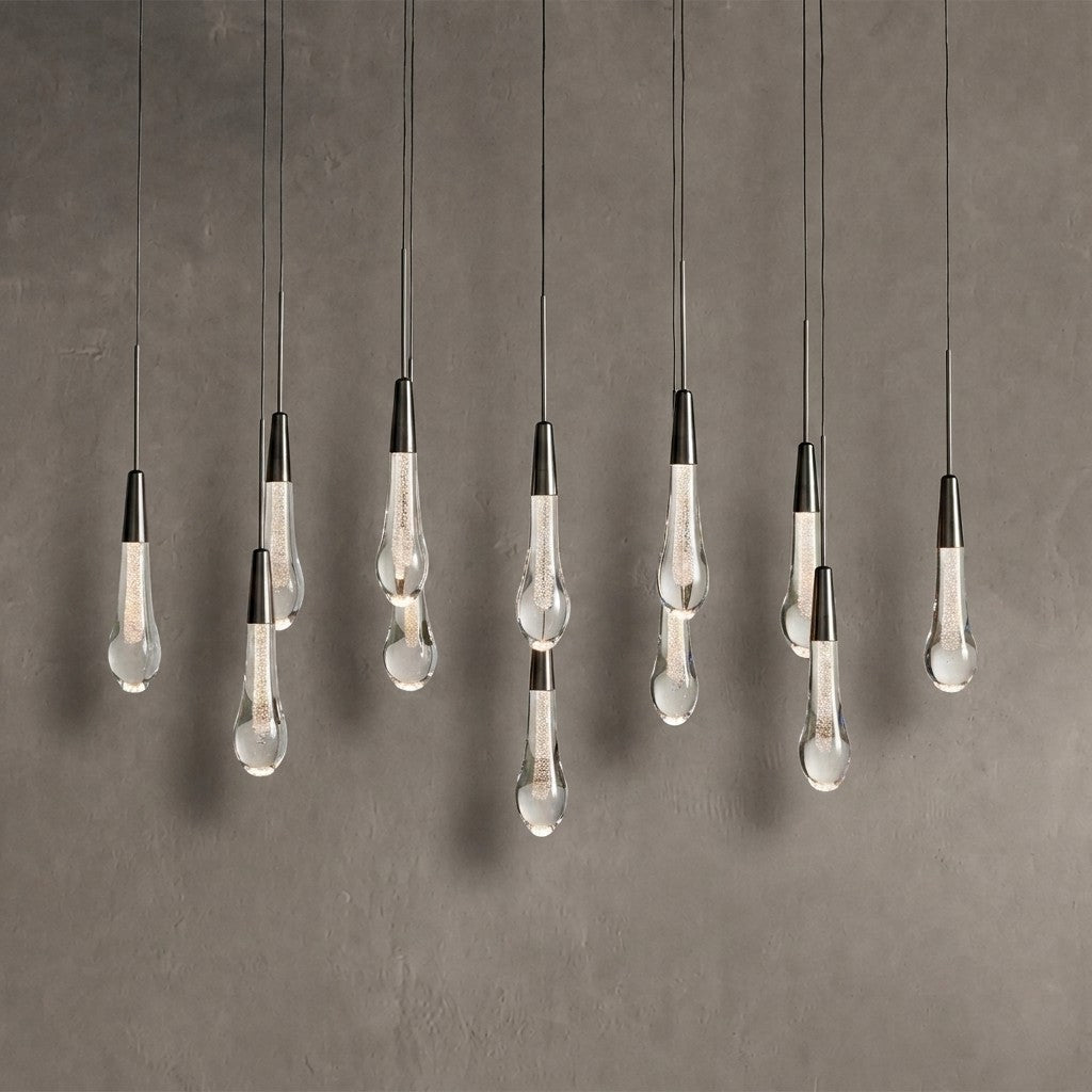 Solvane Glass Linear Chandelier 36"