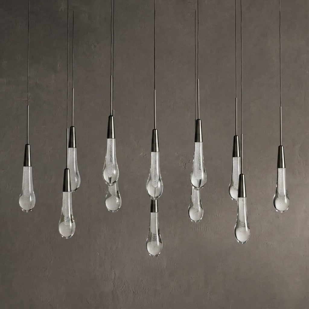 Solvane Glass Linear Chandelier 36"
