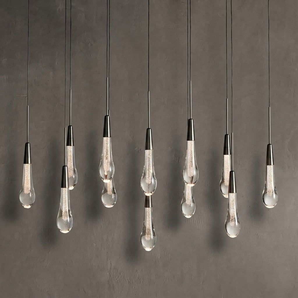 Solvane Glass Linear Chandelier 36"