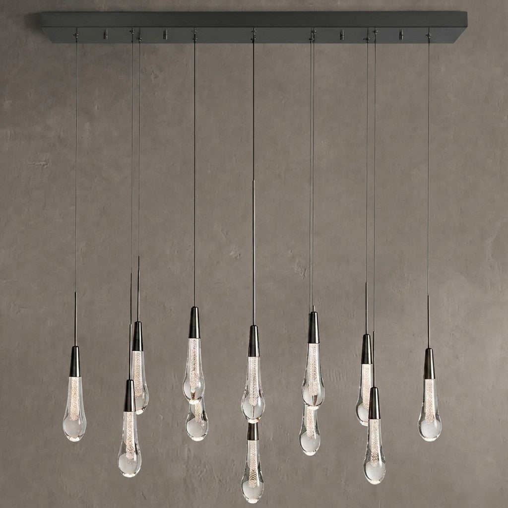 Solvane Glass Linear Chandelier 36"