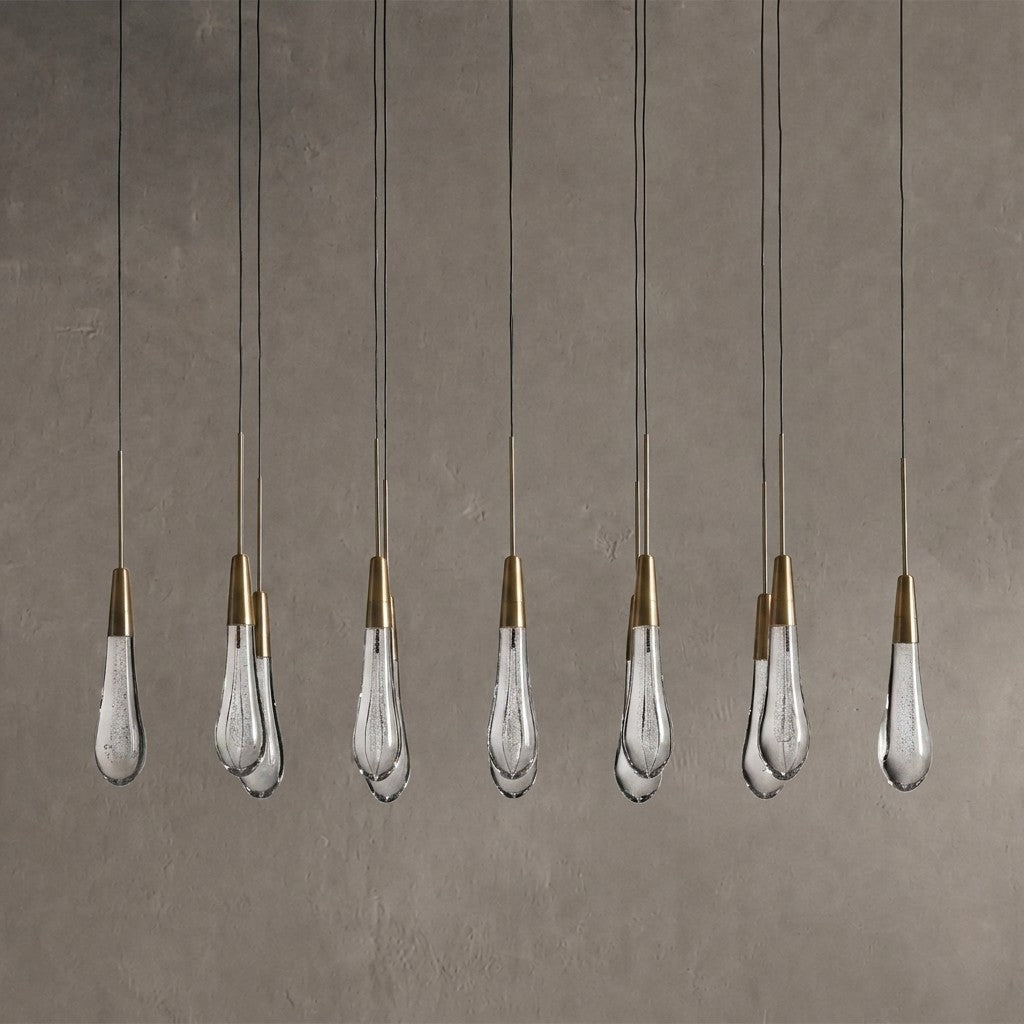 Solvane Glass Linear Chandelier 36"