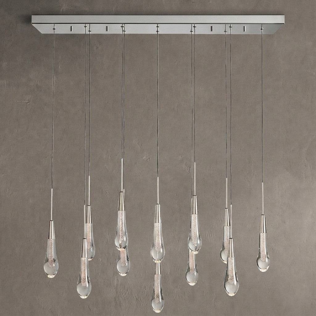 Solvane Glass Linear Chandelier 36"