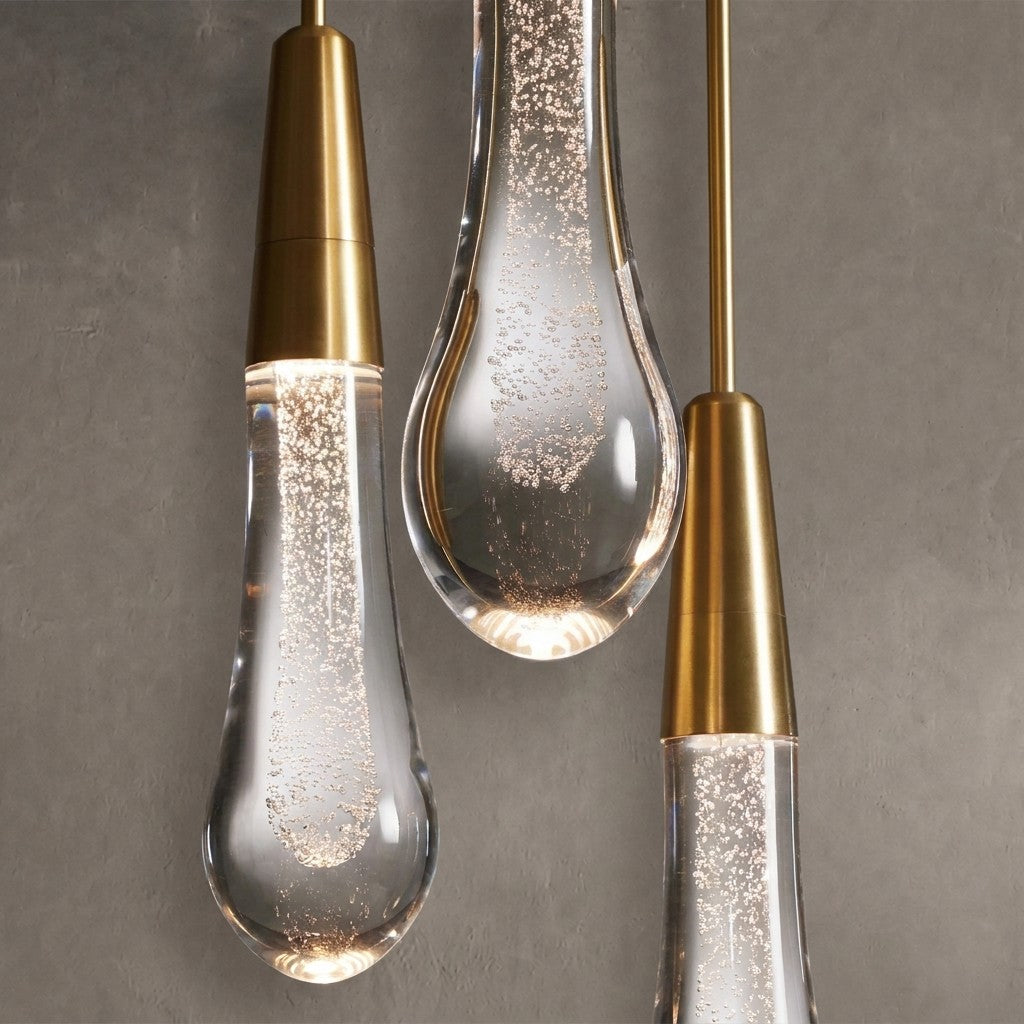 Solvane Glass Linear Chandelier 87"