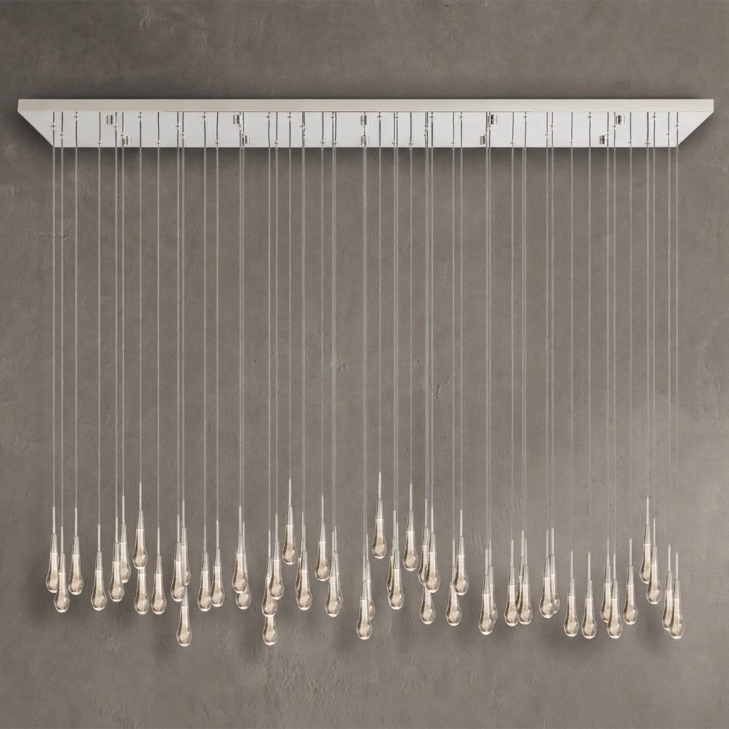 Solvane Glass Linear Chandelier 87"