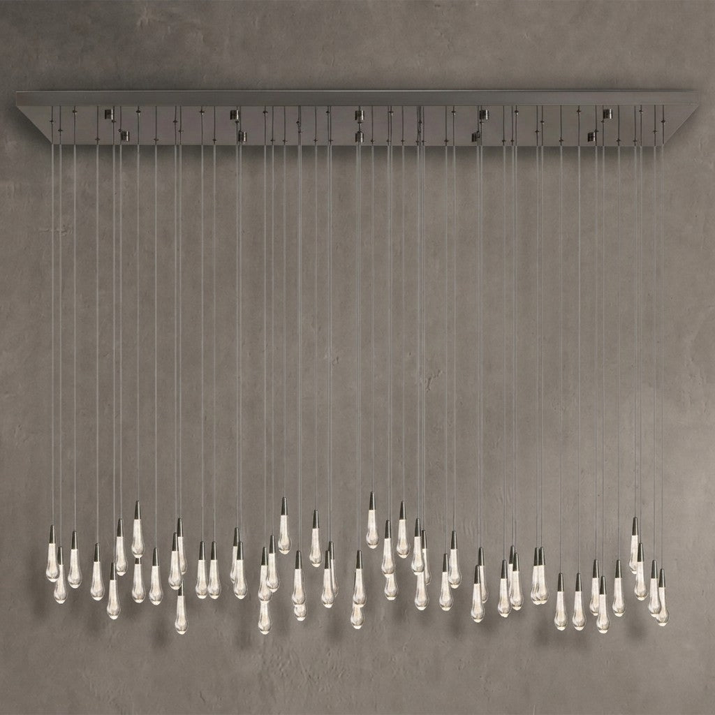 Solvane Glass Linear Chandelier 87"