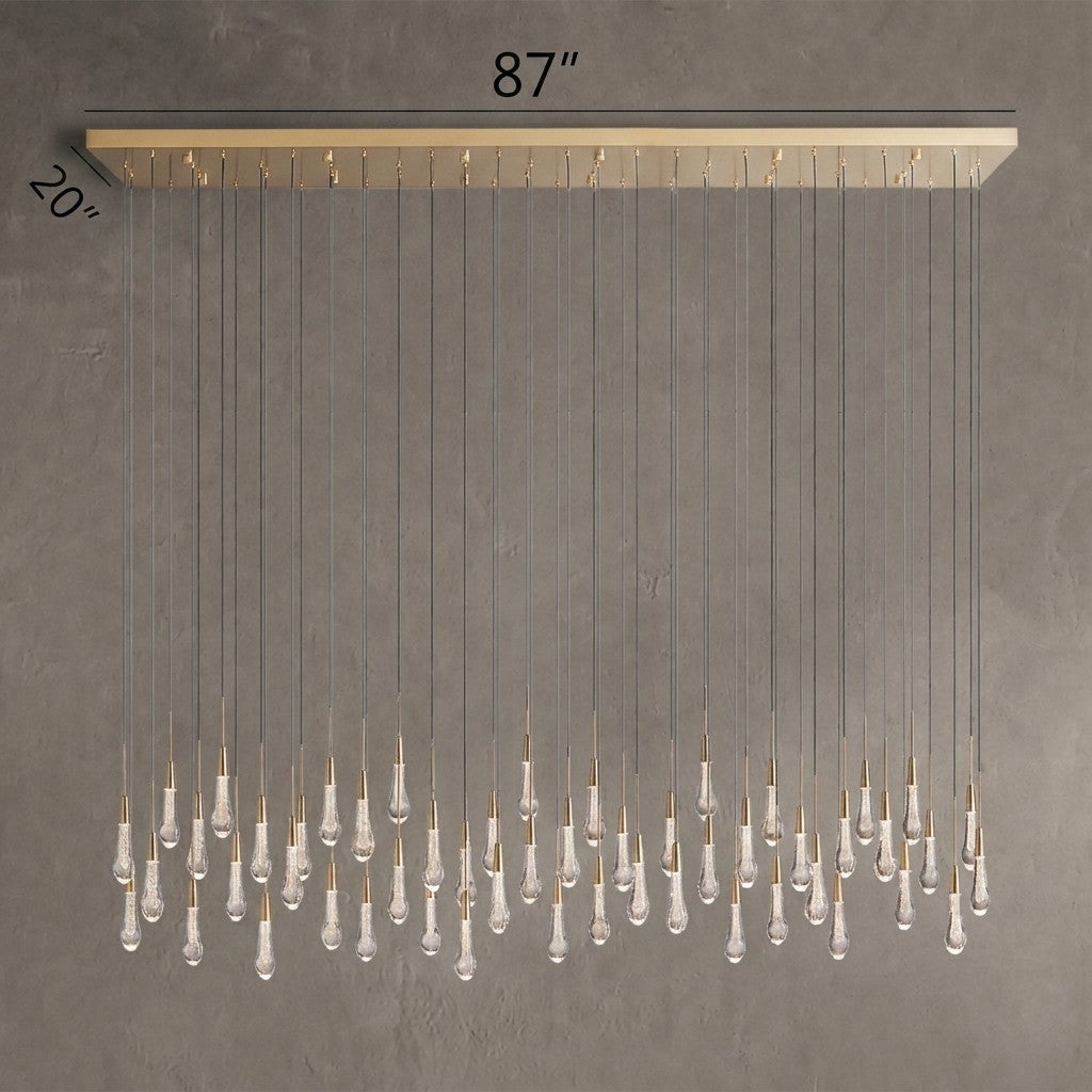 Solvane Glass Linear Chandelier 87"