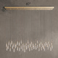 Solvane Glass Linear Chandelier 87"