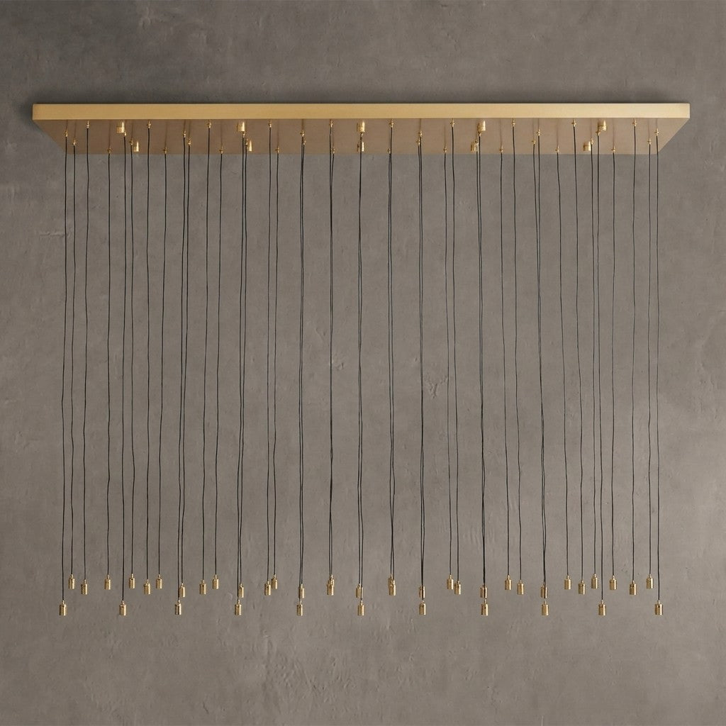 Solvane Glass Linear Chandelier 87"