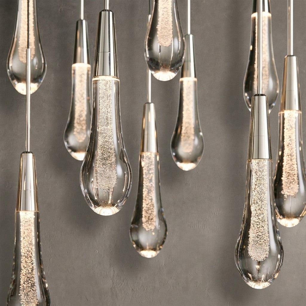 Solvane Glass Linear Chandelier 87"